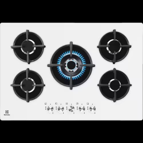 Electrolux KGG7537W gas hob 74 cm white tempered glass finish
