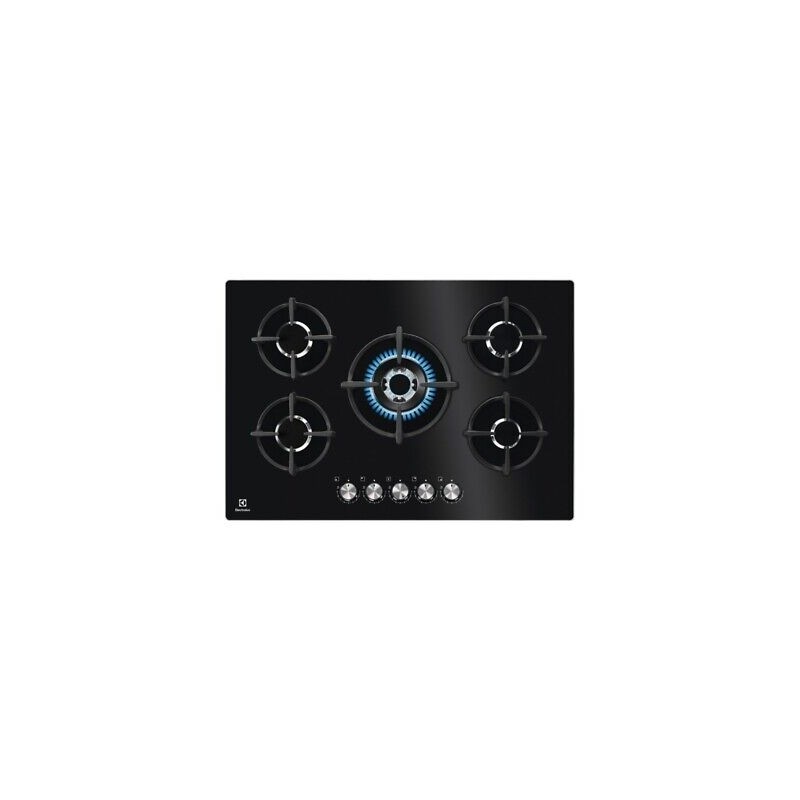  Electrolux | KGG75372K Plaque de cuisson à gaz 75 cm avec finition en verre trempé noir