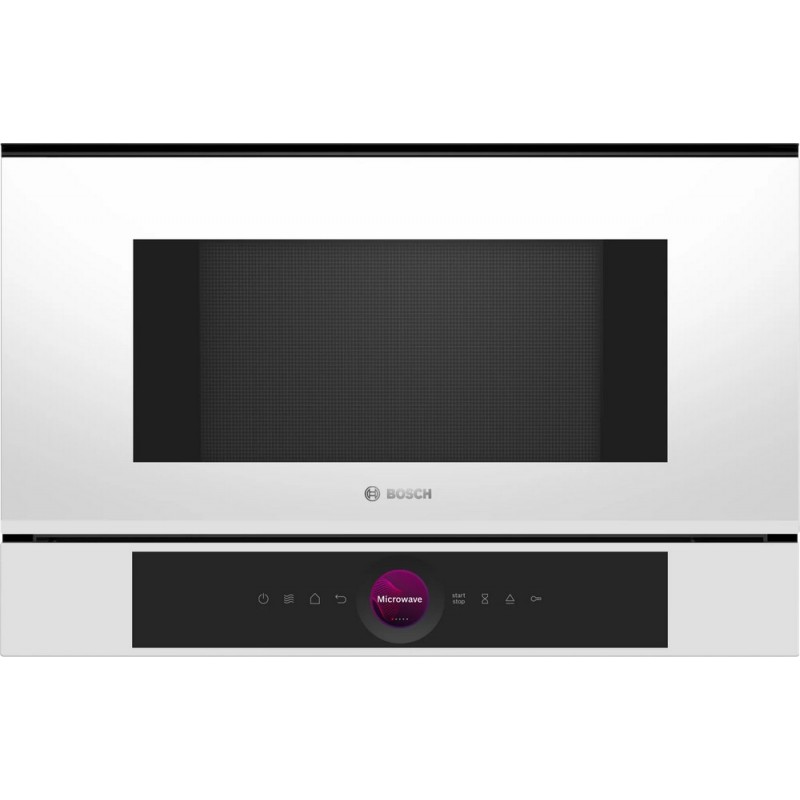 BFL7221W1 Horno microondas empotrable Bosch BFL7221W1 de 60 cm en color blanco - Serie 8