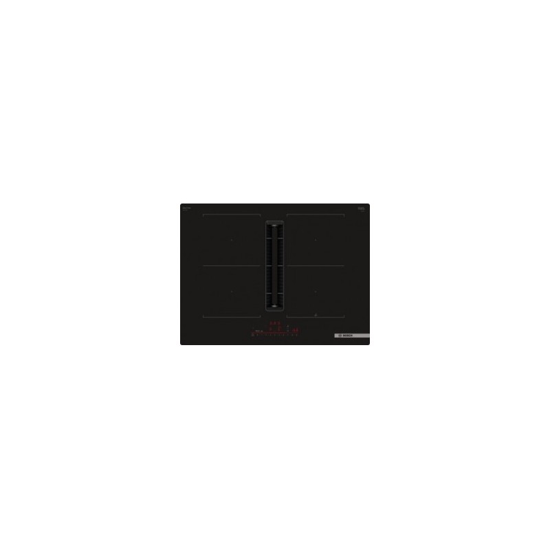 PVQ711H26E Placa de inducción Bosch PVQ711H26E de 70 cm con campana integrada, acabado negro - Serie 6