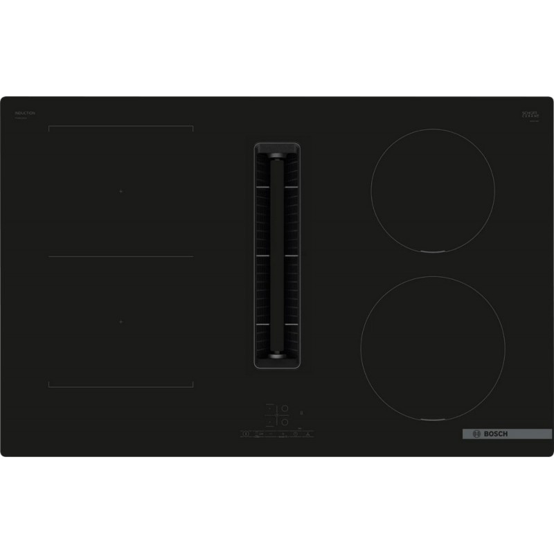 PVS811B16E Placa de inducción Bosch PVS811B16E de 80 cm con campana extractora, acabado negro - Serie 4