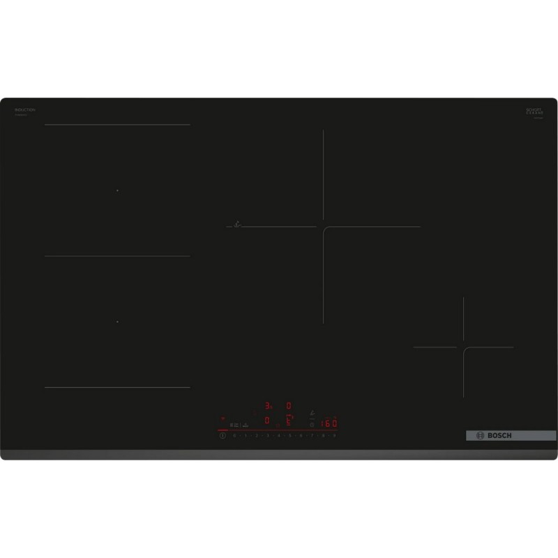 PVS83KHC1E Plaque à induction Bosch PVS83KHC1E 80 cm, finition noire - Série 6