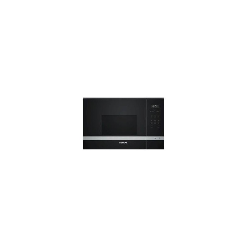 BF525LMS0 Siemens BF525LMS0 built-in microwave oven, black finish and 60 cm stainless steel