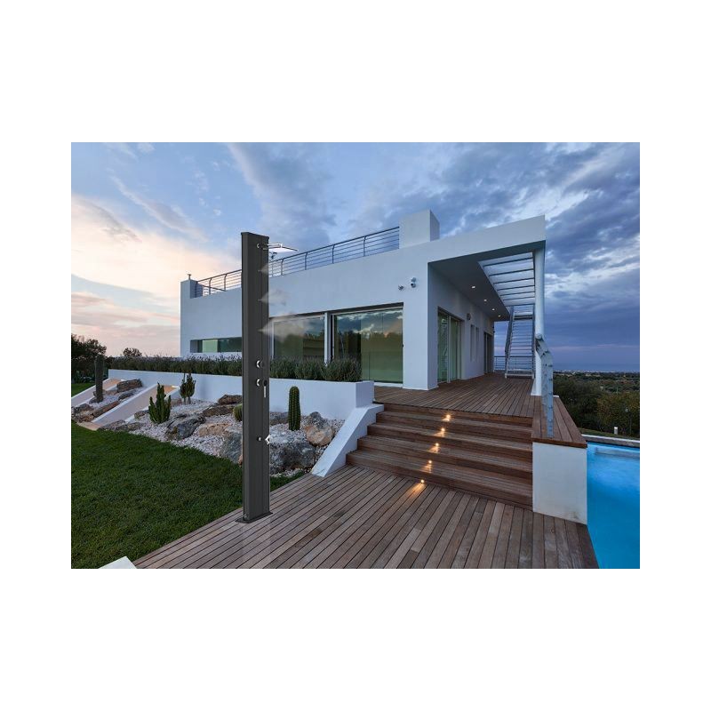 DADA S D420_D440_D450 Ducha solar Arkema Dada S en aluminio en diferentes acabados de h. 228cm
