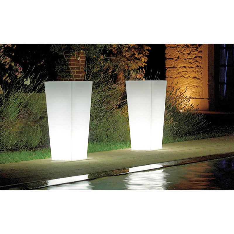 QUADRO 86 SL_102 SL Arkema Quadro SL photovoltaic luminous vase in neutral finish polyethylene