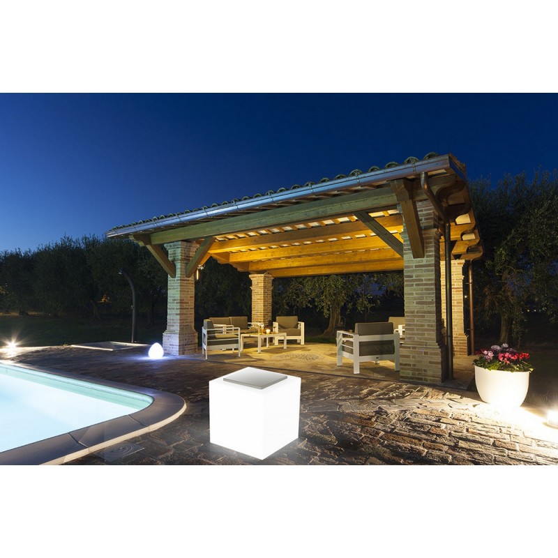 IRIS COMFORT SL DP1929/COMFORT/SOLAR Pouf lumineux photovoltaïque Arkema Iris Comfort SL en polyéthylène finition neutre