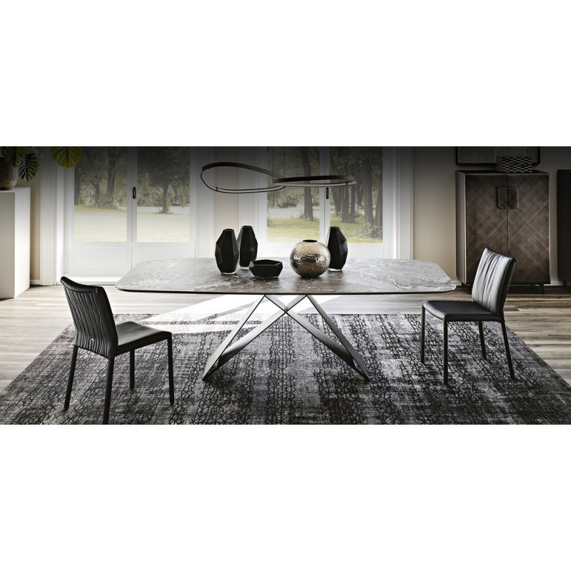 PREMIER Keramik Cattelan Tavolo fisso Premier Keramik con struttura in acciaio verniciato e piano in ceramica