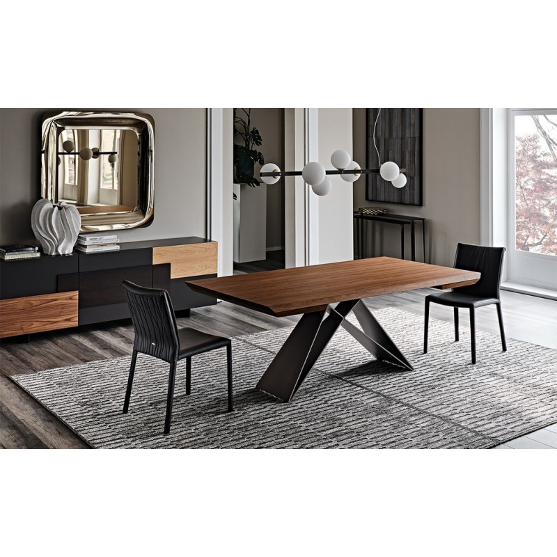 Table Driver Table extensible Cattelan Premier Wood Driver avec structure en acier ...