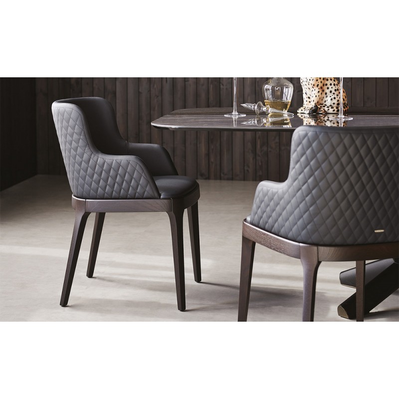 MAGDA Couture Cattelan Magda Couture chair with ash structure and seat of your choice