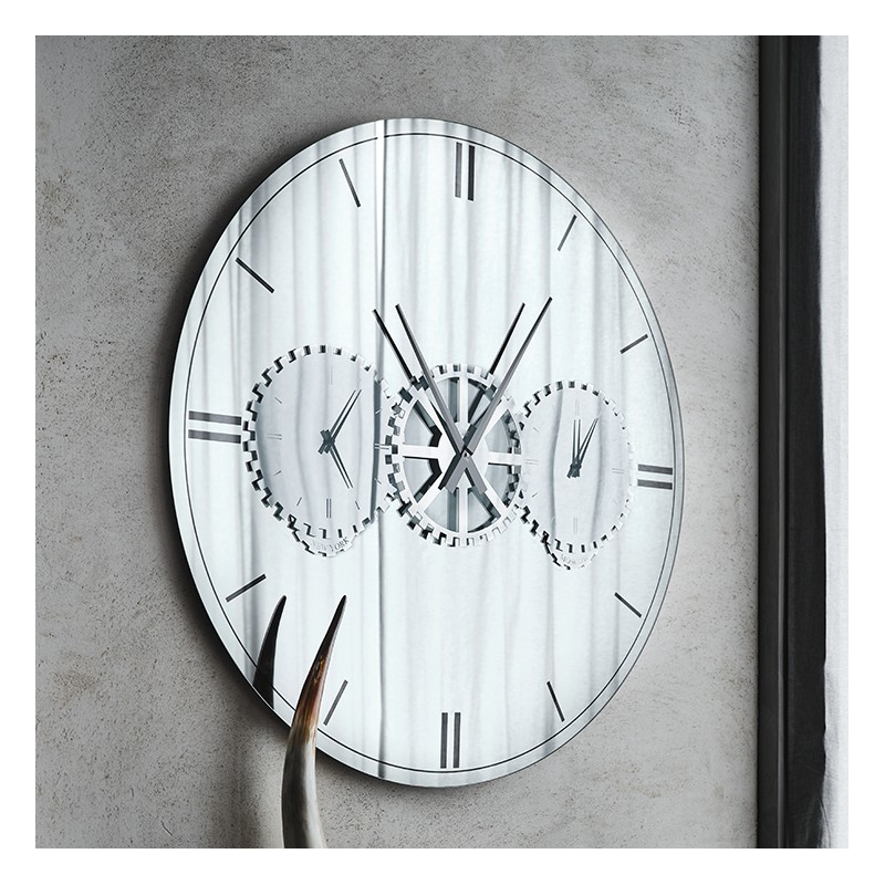 TIMES Cattelan Specchio orologio da parete Times da Ø120 cm