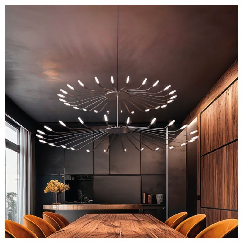 Raggio S2 Lampe à suspension LED Minitallux Raggio S2 en différentes finitions par Icone Luce