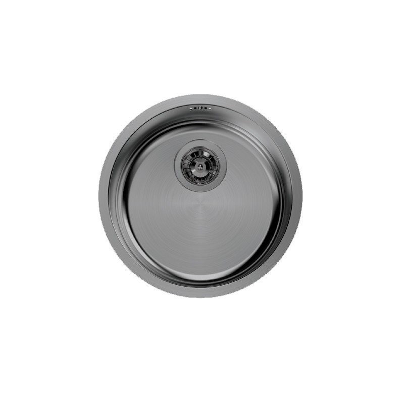 1130066 Foster Évier rond 1 bac 1130 066 finition acier pistolet PVD Ø42,5 cm