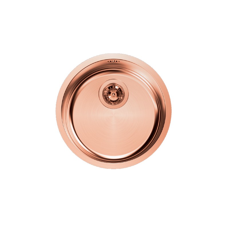 1130068 Foster Évier rond 1 bac 1130 068 finition acier cuivre PVD Ø42,5 cm