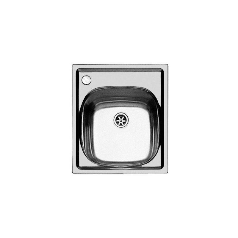 1144002 Foster Single bowl sink 1144 002 stainless steel finish 44x50 cm - Bowl on the left