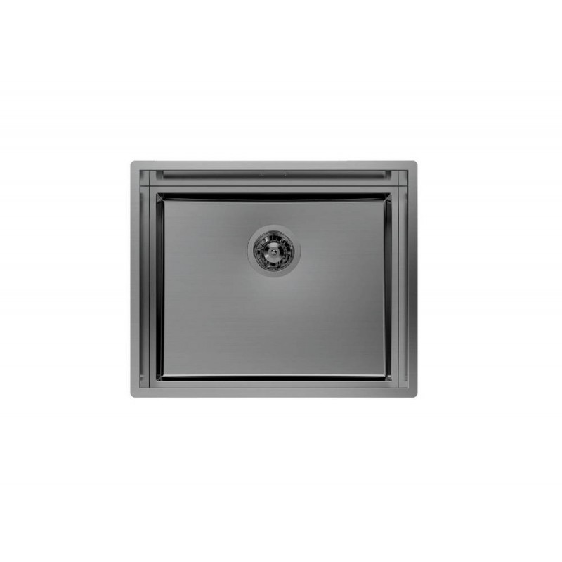 1255056 Foster Évier 1 bac 1255 056 gun metal finition acier PVD 57x47 cm