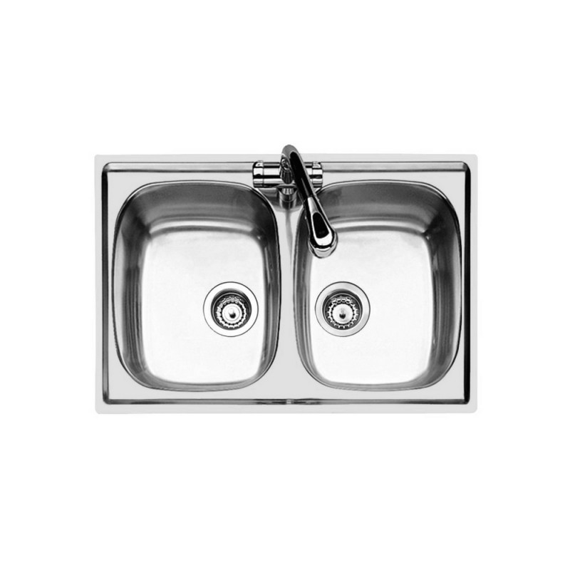 1279060 Foster Double bowl sink 1279 060 stainless steel finish 79x50 cm