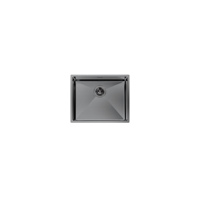 1715056 Foster Évier 1 bac 1715 056 gun metal finition acier PVD 54x44 cm