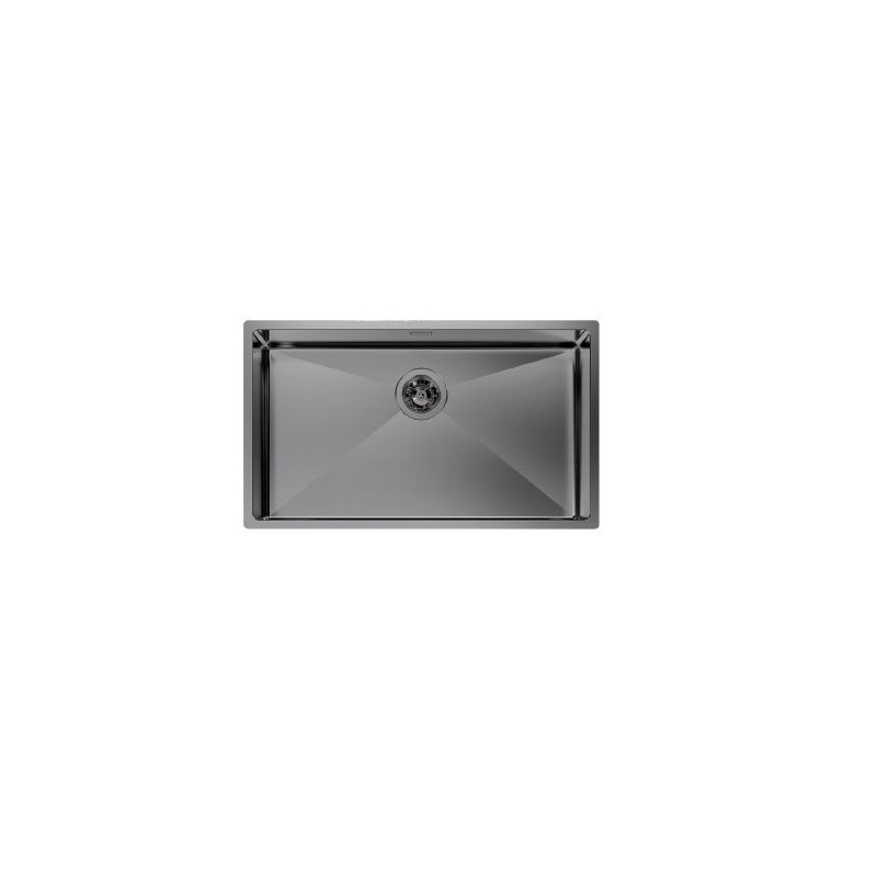 1717056 Foster Évier 1 bac 1717 056 gun metal finition acier PVD 75x44 cm