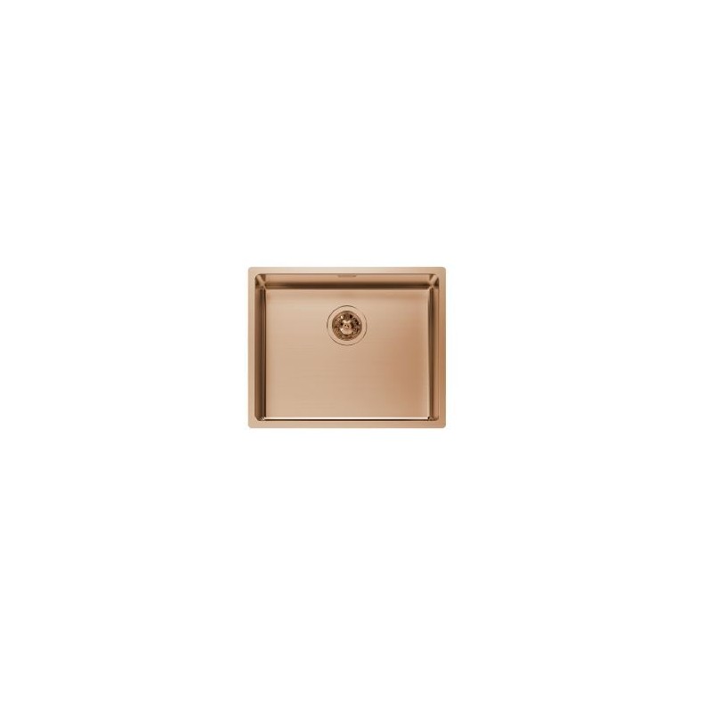 2155055 Foster Évier 1 bac 2155 055 PVD finition acier fumé brandy 54x44 cm