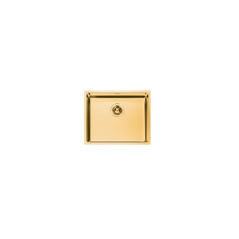 2155059 Foster Évier 1 bac 2155 059 finition acier PVD doré 54x44 cm
