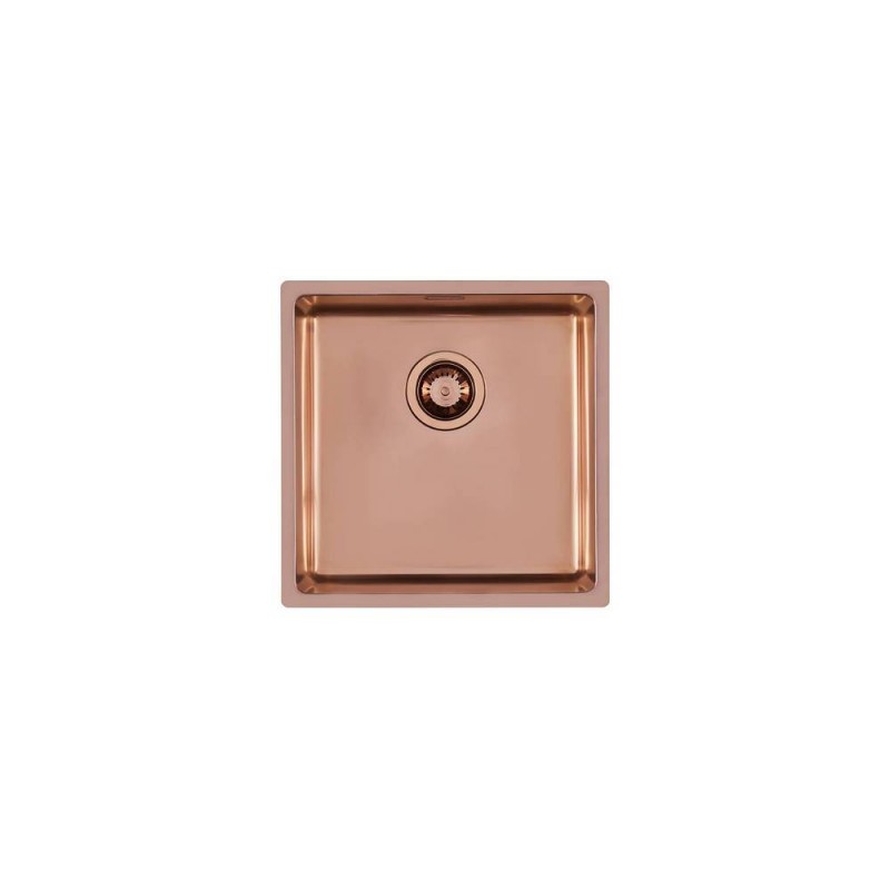 2156858 Foster Évier 1 bac 2156 858 finition acier cuivre PVD 44x44 cm