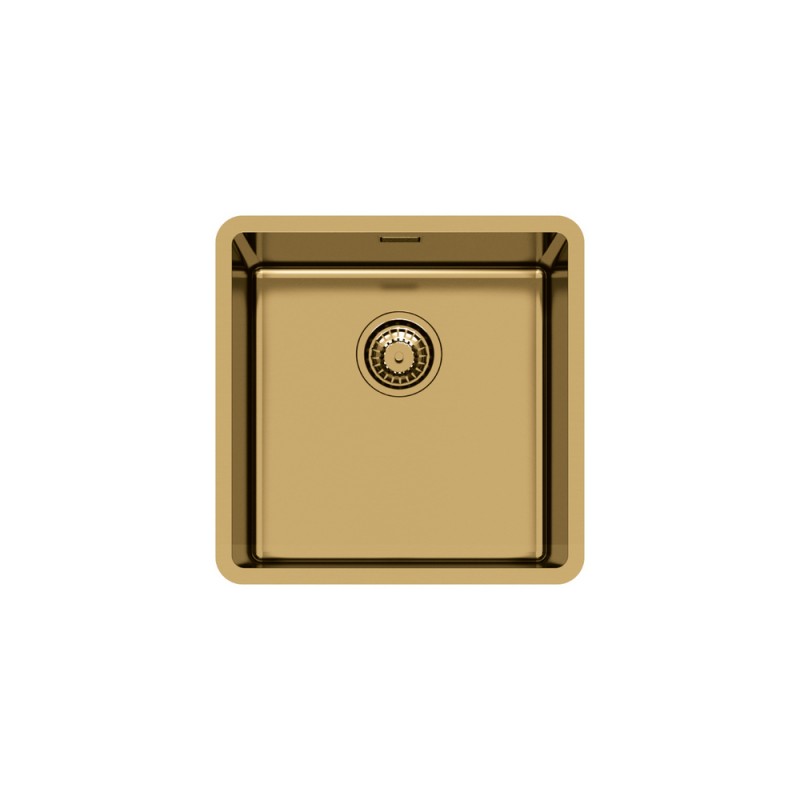 2156889 Foster Évier 1 bac 2156 889 finition acier PVD or 44x44 cm