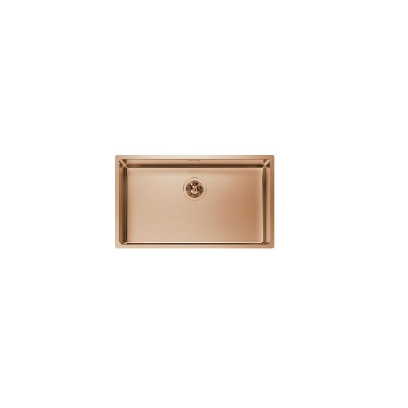 2157855 Foster Évier 1 bac 2157 855 PVD finition acier fumé brandy 75x44 cm
