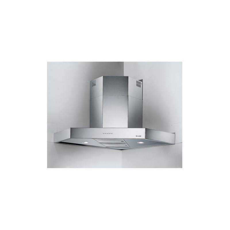 2439003 Foster Corner hotte murale Pitagora 2439 003 finition acier inoxydable 90x90 cm
