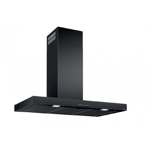 Foster Cappa a parete aspirante 2504 394 finitura acciaio nero da 90 cm