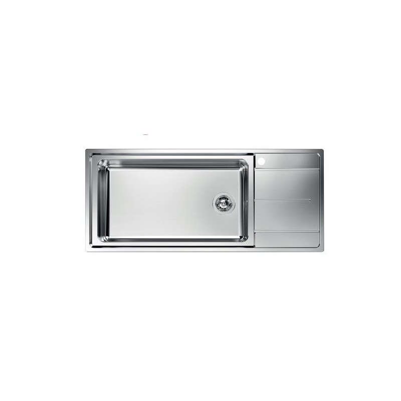 3219052 Foster Évier 1 bac avec égouttoir à droite 3219 052 finition acier inoxydable 116x50 cm