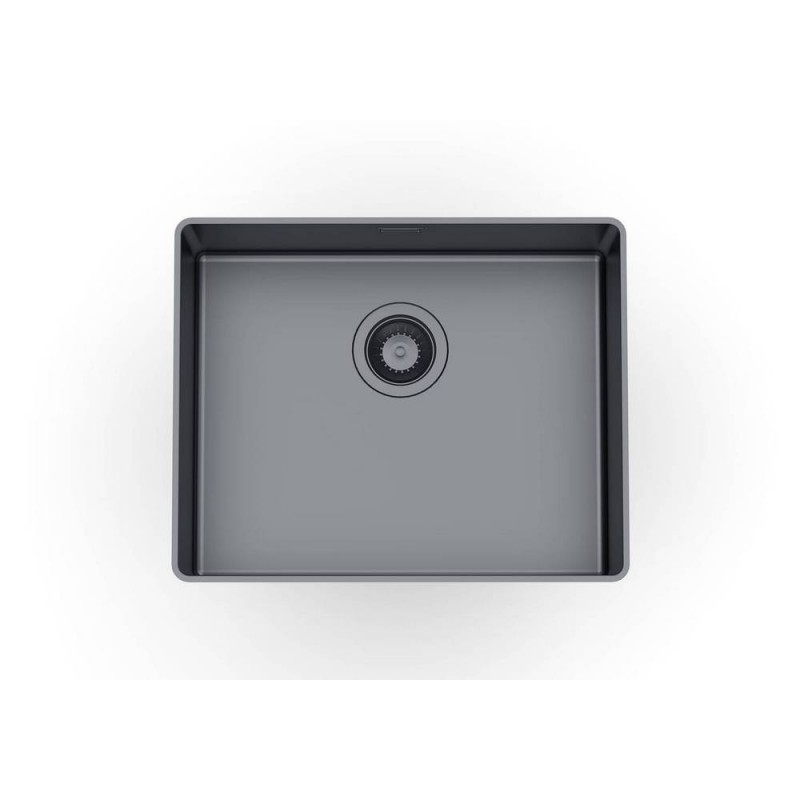 4350006 Foster Évier 1 bac 4350 006 gun metal finition acier PVD 51,6x41,6 cm