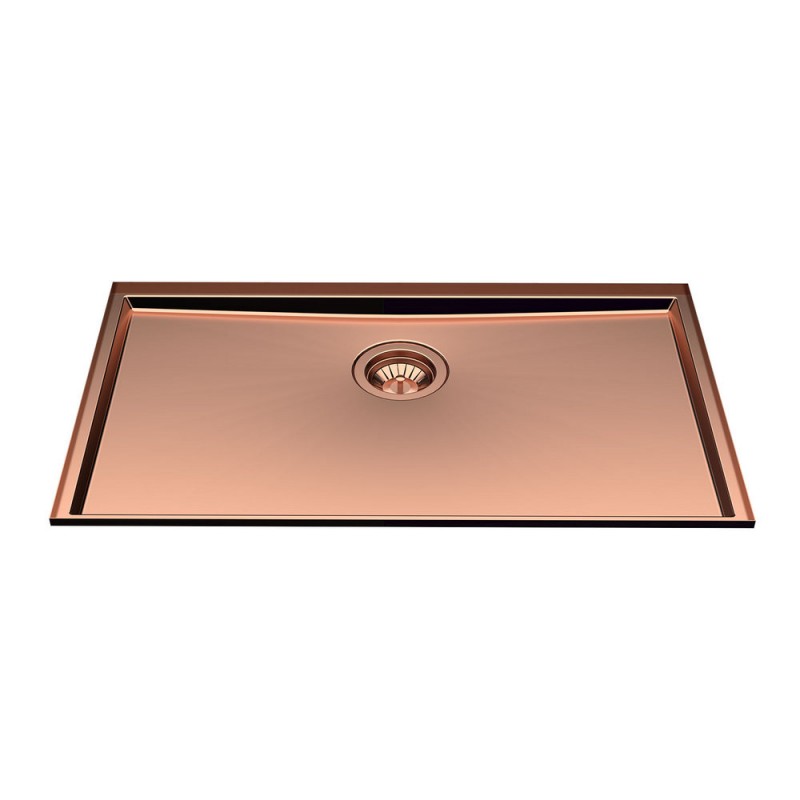 5557248 Foster Évier 1 bac 5557 248 finition acier cuivre PVD 75,6x44,6 cm