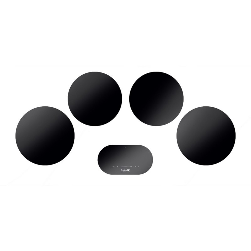 7366040 Foster Modular circular induction hob set 7366 040 in black glass ceramic