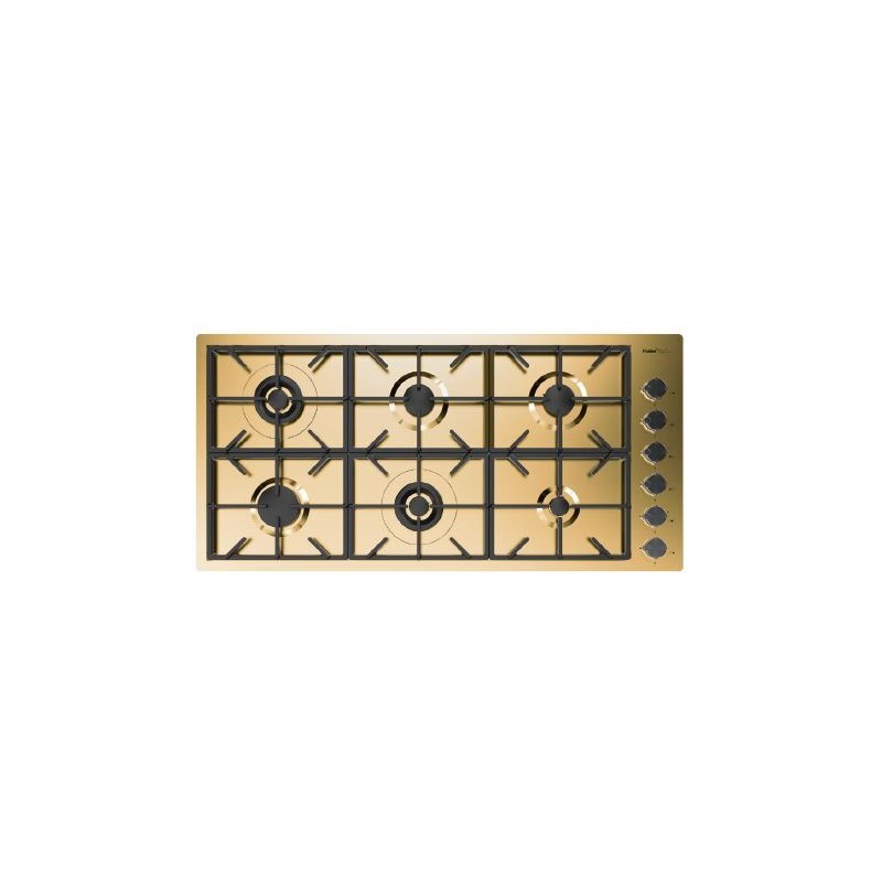 7639009 Foster 7639 009 placa de gas 115 cm acabado acero PVD dorado