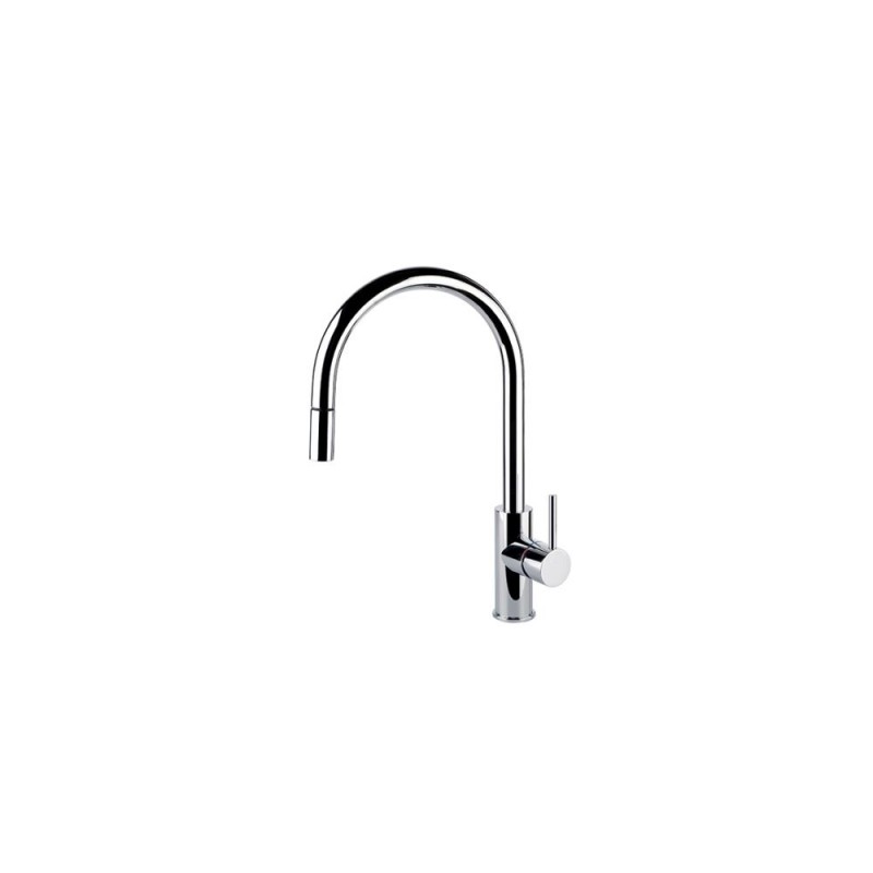 8467000 Foster Single-lever mixer with swivel and extractable spout 8467 000 chromed brass finish