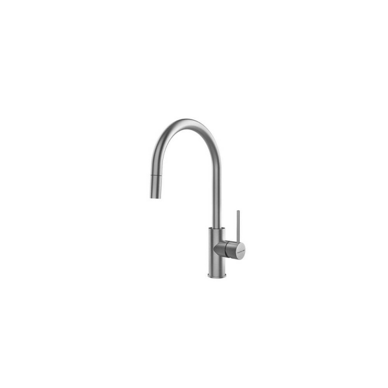 8467100 Foster Single-lever mixer with swivel and extractable spout 8467 100 satin brass finish