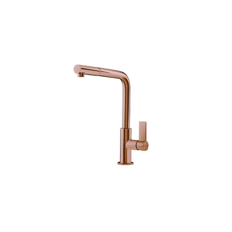 8498858 Foster Single-lever mixer with swivel and extractable spout 8498 858 brass PVD copper finish