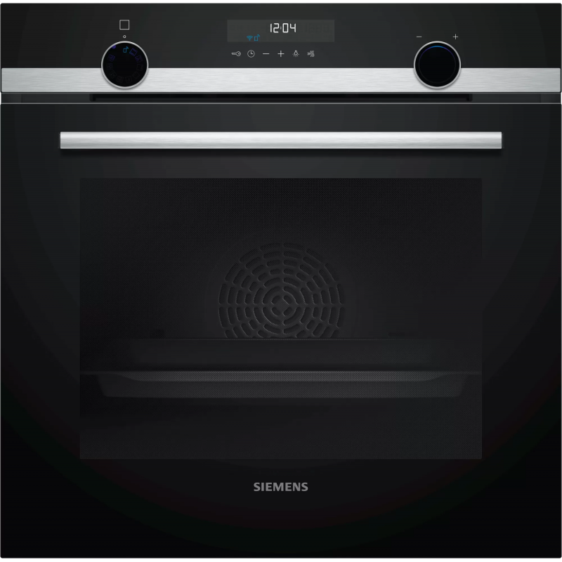  Horno multifunción pirolítico de empotrar Siemens HB578A0S6 acabado negro y 60 cm acero inoxidable