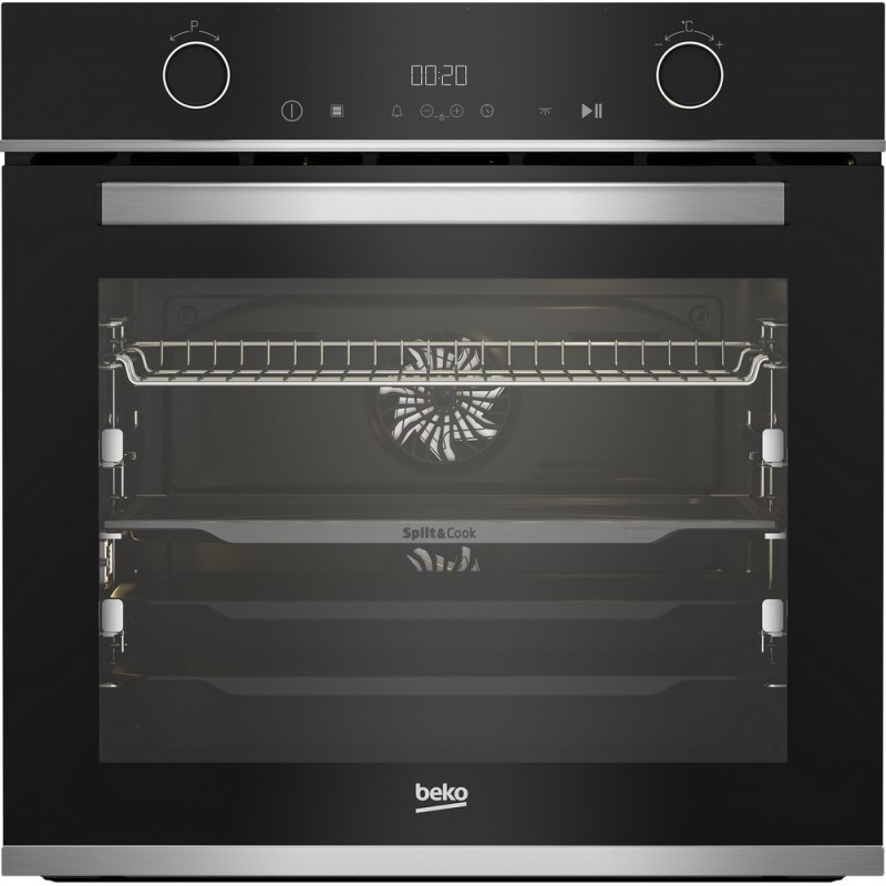 BBVM13400XDS Four multifonction Split&Cook Beko Beyond BBVM13400XDS 60 cm finition cristal noir et inox