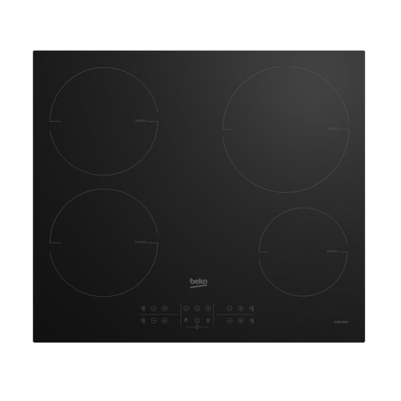 HII64200MT Placa de inducción Beko HII 64200 MT en cristal negro de 60 cm