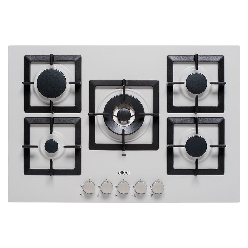 PMSP75179CS PRONTA CONSEGNA - Elleci Piano cottura a gas PLANO 75 PMSP75179CS finitura M79 alluminio da 75 cm