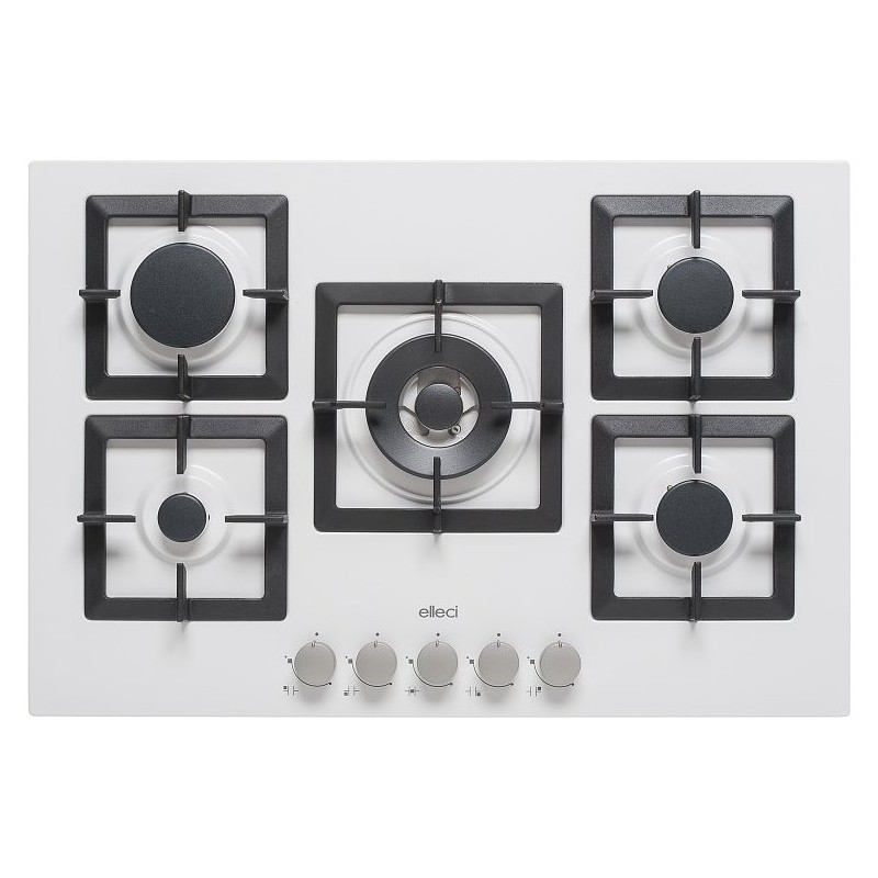 PGSP75168CS Table de cuisson à gaz Elleci PLANO 75 PGSP75168CS, 75 cm finition blanche G68