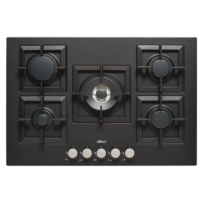 PGSP75140CS Table de cuisson à gaz Elleci PLANO 75 PGSP75140CS, 75 cm finition noire G40