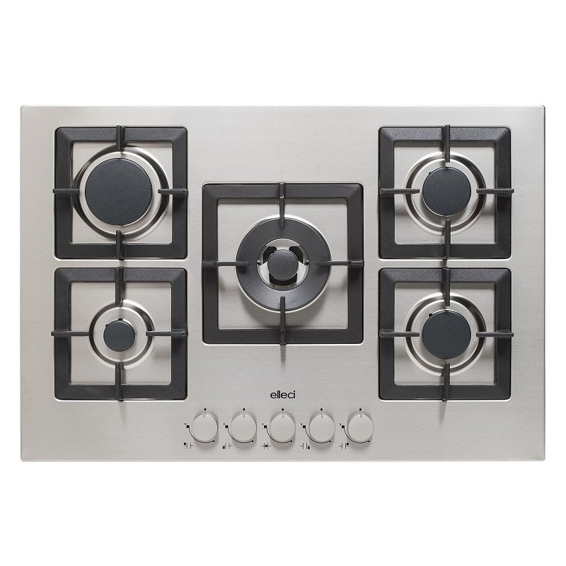 PIAP751INCS Elleci PLANO 75 PIAP751INCS table de cuisson à gaz 75 cm finition acier inoxydable