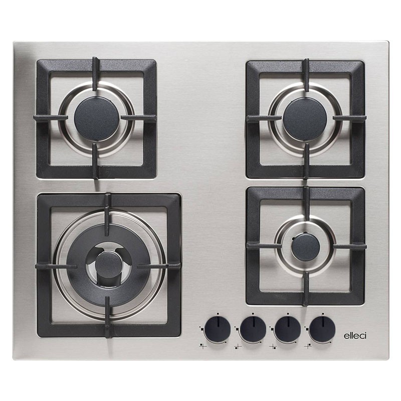 PIAP601INWS Elleci PLANO 60 PIAP601INWS table de cuisson à gaz 60 cm finition acier inoxydable