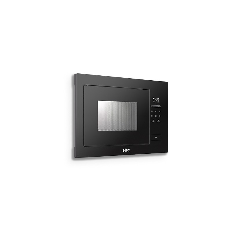 FVUR281BKWS Elleci Multifunction microwave oven URBAN MW FVUR281BKWS black BK glass finish 60 cm