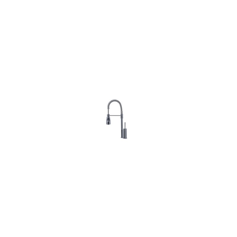 MIKCHECR Elleci Single-lever mixer with high swivel spout and CHEF MIKCHECR hand shower, chrome CR finish
