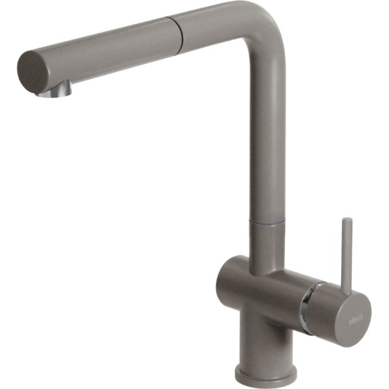 MKKSTP93 Elleci Single-lever mixer with swivel spout and extractable hand shower STREAM PLUS MKKSTP93 dove gray K93 finish