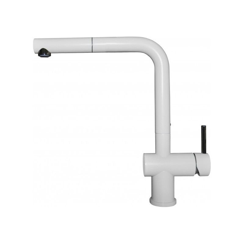 MGKSTP68 Elleci Mitigeur monocommande avec bec orientable et douchette extractible STREAM PLUS MGKSTP68 blanc finition G68