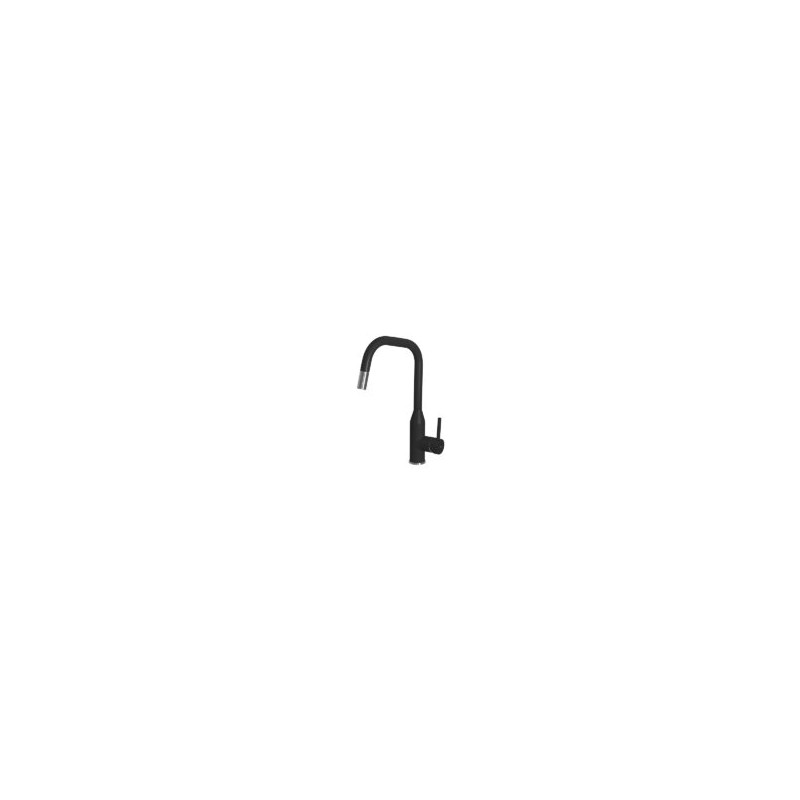 MKKDRP86 Elleci Mitigeur monocommande avec bec pivotant et douchette extractible DORA PLUS MKKDRP86 finition noir K86